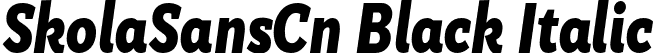 SkolaSansCn Black Italic font - SkolaSansCn-BlackItalic.otf