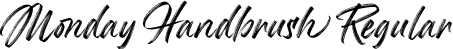 Monday Handbrush Regular font - MondayHandbrush-6YMdA.otf