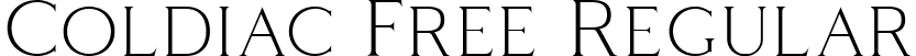 Coldiac Free Regular font - Coldiac.ttf