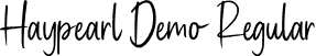 Haypearl Demo Regular font - Haypearl-Demo-1.ttf