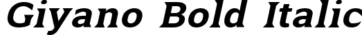 Giyano Bold Italic font - giyano-boldoblique.ttf