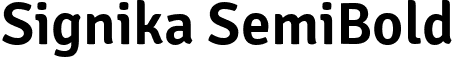 Signika SemiBold font - Signika-SemiBold.ttf