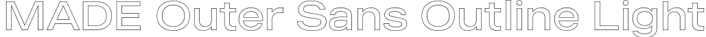 MADE Outer Sans Outline Light font - MADE Outer Sans Outline Light PERSONAL USE.otf