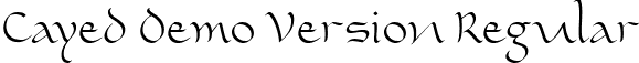 Cayed Demo Version Regular font - Cayed Demo Version.ttf