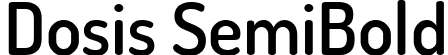 Dosis SemiBold font - Dosis-SemiBold.ttf