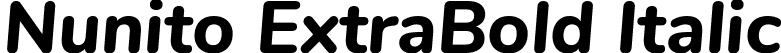 Nunito ExtraBold Italic font - Nunito-ExtraBoldItalic.ttf