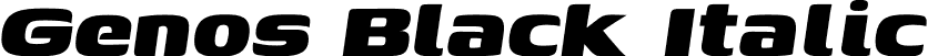 Genos Black Italic font - Genos-BlackItalic.otf