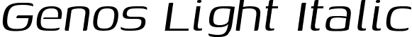 Genos Light Italic font - Genos-LightItalic.ttf