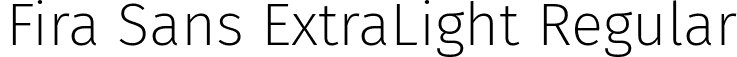 Fira Sans ExtraLight Regular font - FiraSans-ExtraLight.ttf