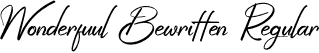 Wonderfuul Bewritten Regular font - Wonderfuul Bewritten.otf