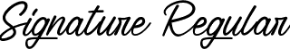 Signature Regular font - Signature.ttf