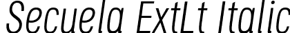 Secuela ExtLt Italic font - Secuela-ExtraLightItalic.ttf