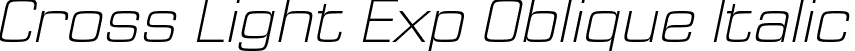 Cross Light Exp Oblique Italic font - Cross-LightExpOblique.ttf