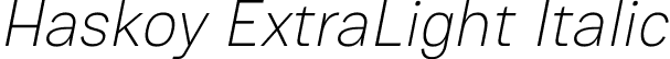 Haskoy ExtraLight Italic font - Haskoy-ExtraLightItalic.otf