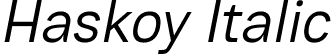 Haskoy Italic font - Haskoy-Italic.otf