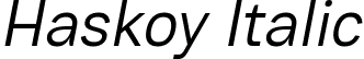 Haskoy Italic font - Haskoy-Italic.ttf