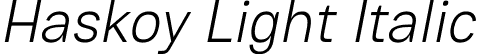 Haskoy Light Italic font - Haskoy-LightItalic.otf