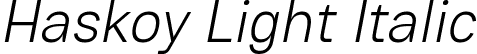 Haskoy Light Italic font - Haskoy-LightItalic.ttf