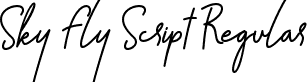 Sky Fly Script Regular font - sky-fly-script.ttf