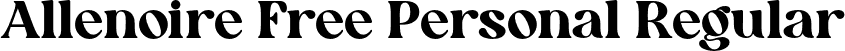 Allenoire Free Personal Regular font - Allenoire Font.otf