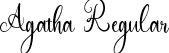 Agatha Regular font - Agatha.ttf