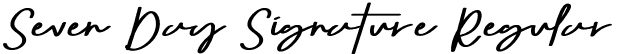 Seven Day Signature Regular font - SevenDaySignature.otf