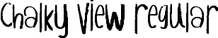 Chalky View Regular font - ChalkyView.ttf