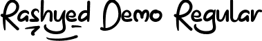 Rashyed Demo Regular font - RashyedDemoRegular.ttf