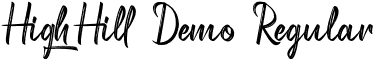 High Hill Demo Regular font - HighHillDemoRegular.ttf