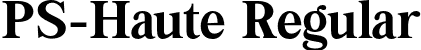 PS-Haute Regular font - PS-Haute-Regular.otf