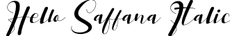 Hello Saffana Italic font - hellosaffanaitalic-x3j9o.otf