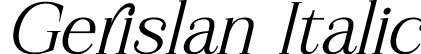 Gerislan Italic font - Gerislan-Italic.otf