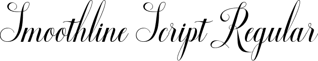 Smoothline Script Regular font - SmoothlineScript.ttf