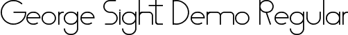 George Sight Demo Regular font - GeorgeSightDemoRegular.ttf