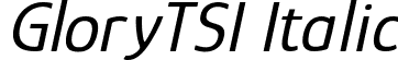 GloryTSI Italic font - GloryTSI-Italic.ttf