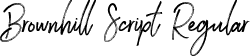 Brownhill Script Regular font - BrownhillScript-WyJm9.ttf