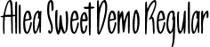 Allea Sweet Demo Regular font - Allea Sweet Demo.otf