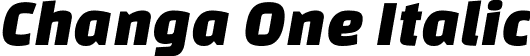 Changa One Italic font - ChangaOne-Italic.ttf