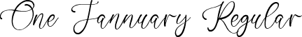 One Jannuary Regular font - One Jannuary.ttf