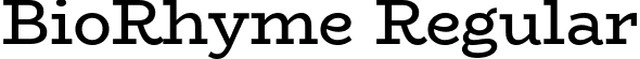 BioRhyme Regular font - BioRhyme-Regular.ttf