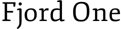 Fjord One font - FjordOne-Regular.ttf