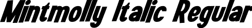 Mintmolly Italic Regular font - Mintmolly Italic.ttf