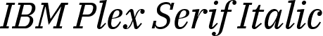 IBM Plex Serif Italic font - IBMPlexSerif-Italic.ttf