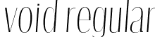 void regular font - void regular.otf