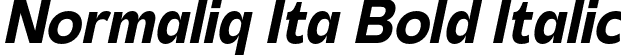 Normaliq Ita Bold Italic font - Normaliq Bolditalic.otf