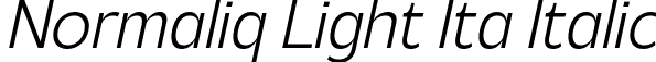 Normaliq Light Ita Italic font - Normaliq Lightitalic.otf