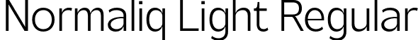 Normaliq Light Regular font - Normaliq Light.otf