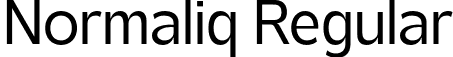 Normaliq Regular font - Normaliq Regular.otf