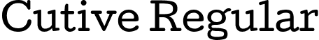 Cutive Regular font - Cutive-Regular.ttf