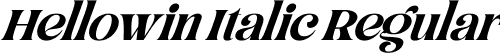 Hellowin Italic Regular font - Hellowin Italic.otf